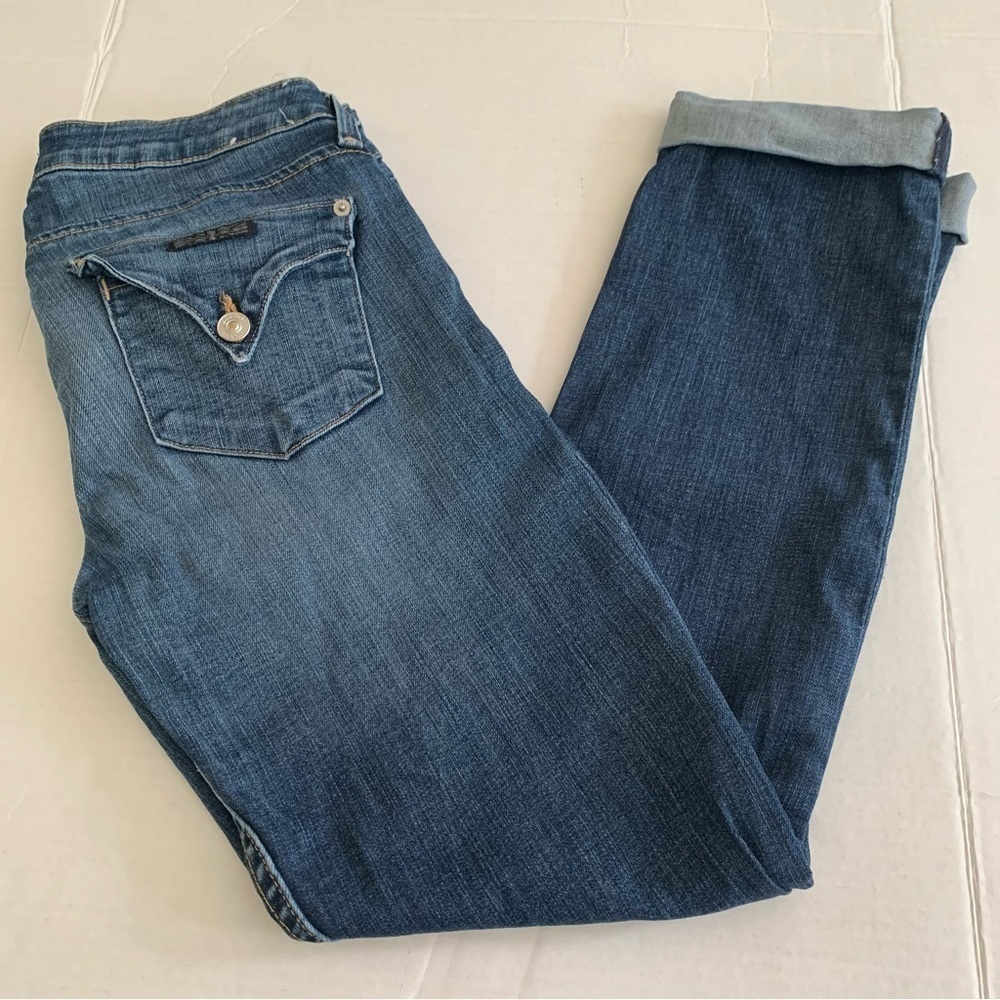Hudson Bacara Crop Straight Cuffed Jeans Size 28